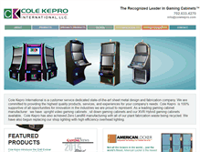 Tablet Screenshot of colekepro.com
